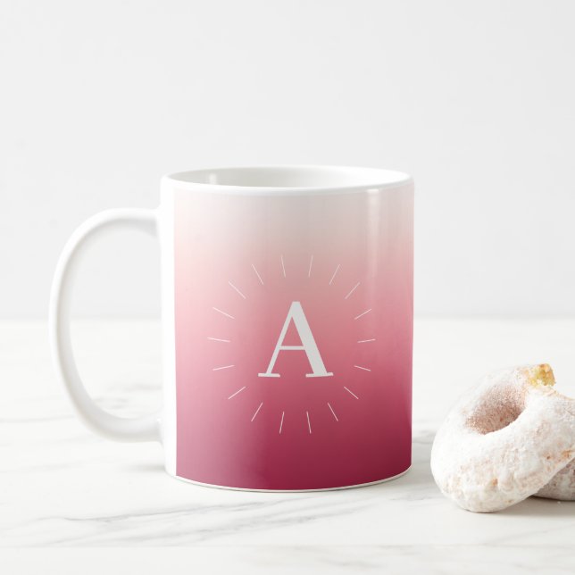 Pink Gradient Initials Mug (With Donut)