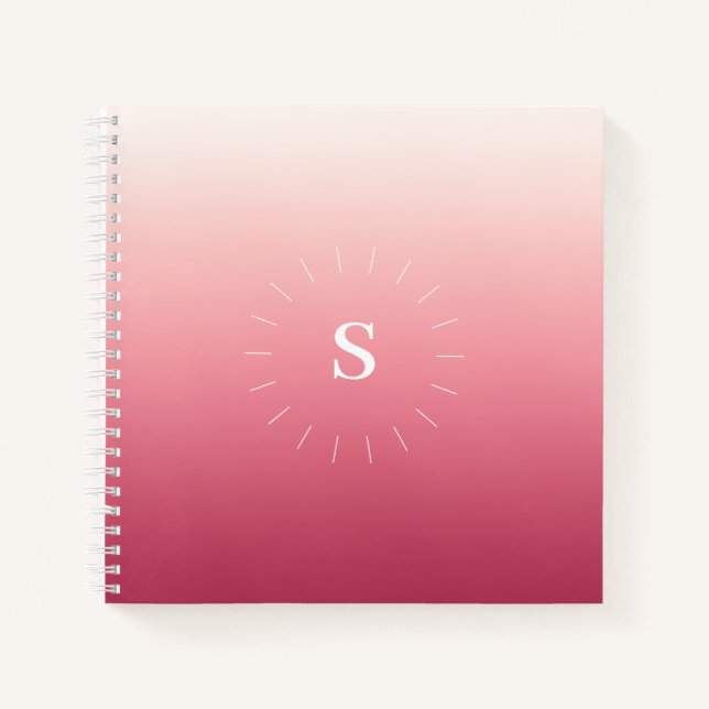 Pink Gradient Initials Notebook (Front)
