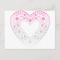 Pink Gradient Lace Heart