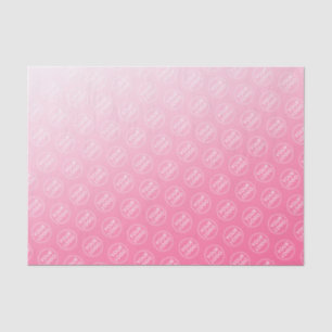 Pink gradient logo tissue paper business packaging
