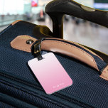 Pink Gradient Ombre Personalised Luggage Tag<br><div class="desc">Design features a pink to white ombre gradient,  fully customisable with your name and contact details. Never lose track of your bag again! Check our shop for additional colours and coordinating accessories.</div>