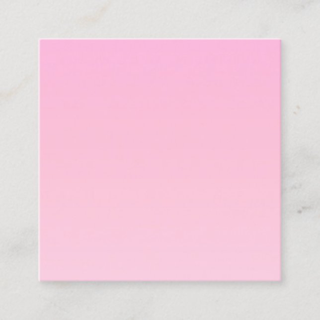 Pink Gradient Square Business Card (Front)