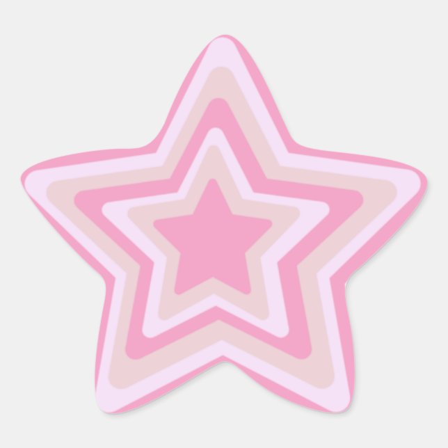 pink grading y2k star star sticker (Front)