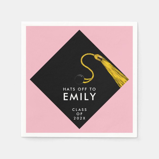 Pink Graduation 2025 Napkin (Front)