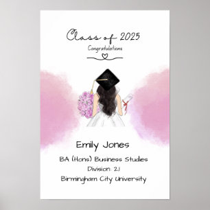 Pink Graduation certificate Poster