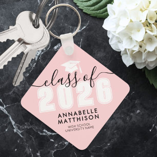 Pink Graduation Key Ring