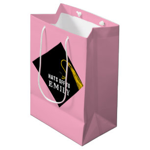 Pink Graduation Medium Gift Bag