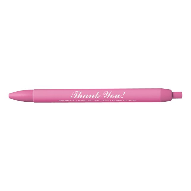 Pink Graduation Party Custom Favour Pens (Front)