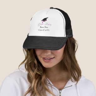 Pink Graduation Party with Custom Name and Class Trucker Hat