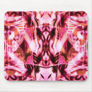 Pink graffiti pattern mouse mat