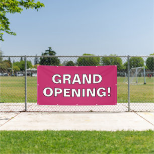 Pink Grand Opening! Banner