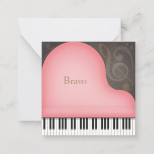 Pink Grand Piano Custom Mini Card