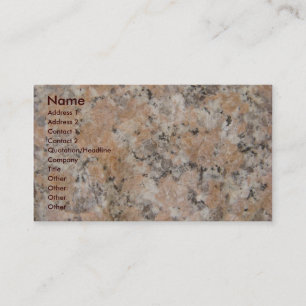 Pink Granite Business Card