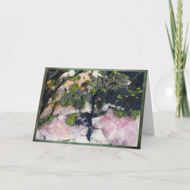 Pink granite card (Front)