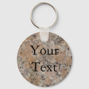 Pink Granite Key Ring
