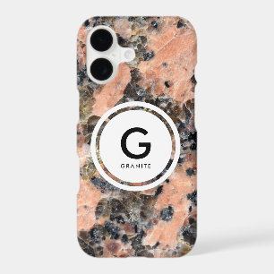 Pink Granite Monogram- Rock Texture