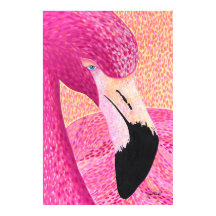 Pink Grapefruit Flamingo Print - By Just Dahl