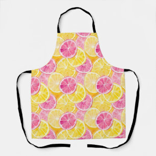 Pink Grapefruit & Lemon Shower Curtain Apron