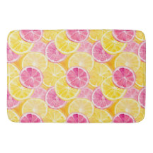 Pink Grapefruit & Lemon Shower Curtain