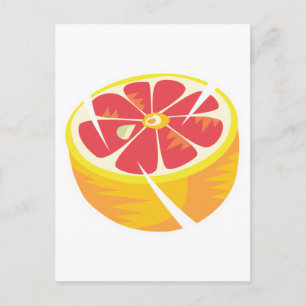 pink grapefruit postcard