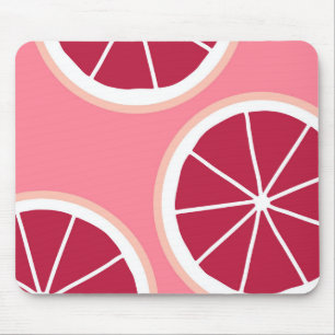 Pink Grapefruit Slice Mouse Mat