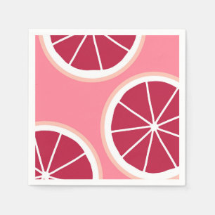 Pink Grapefruit Slice Napkin