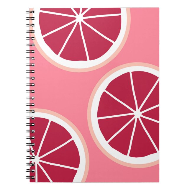 Pink Grapefruit Slice Notebook (Front)