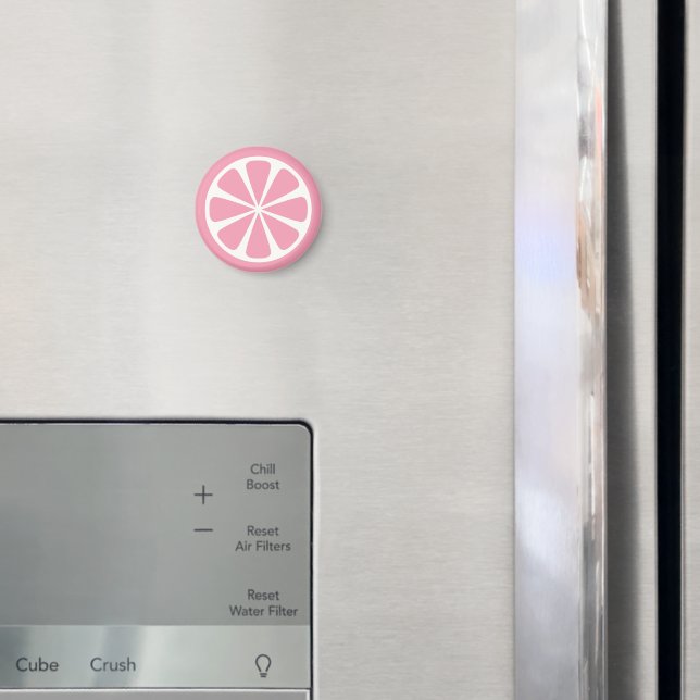 Pink Grapefruit Slice Summer Fruit Magnet (In Situ (Fridge))