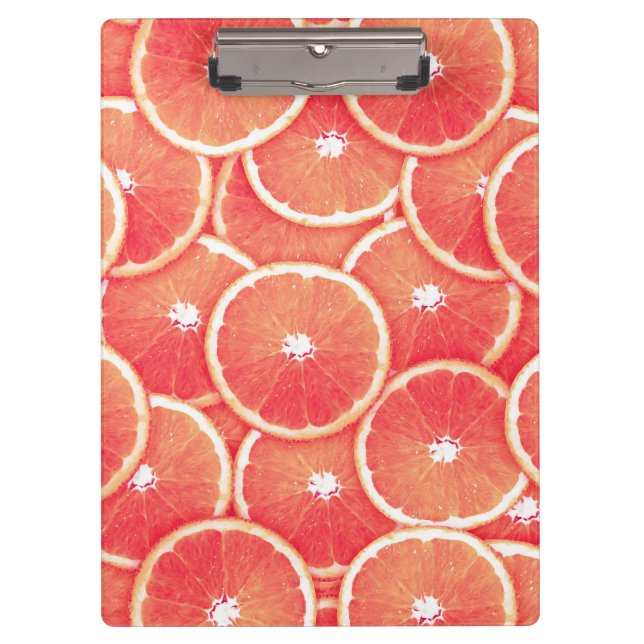 Pink grapefruit slices clipboard (Front)