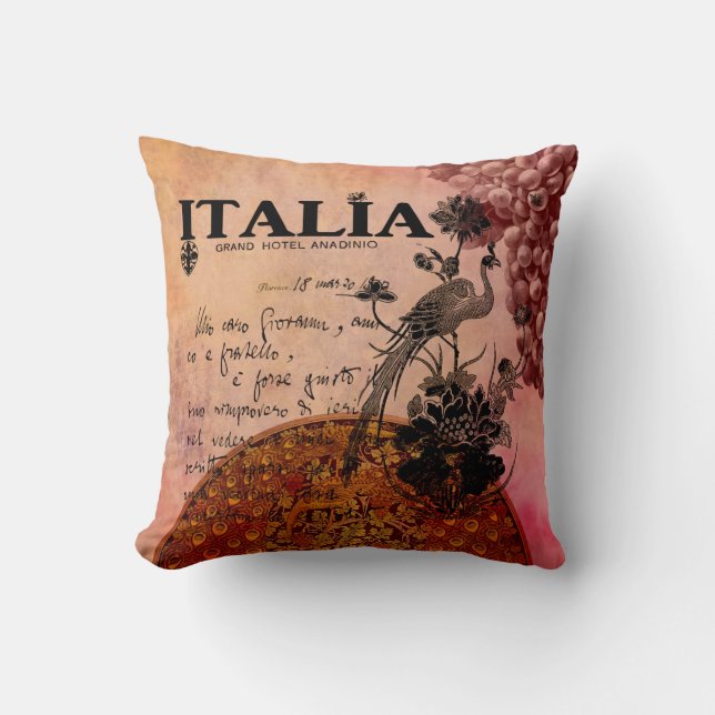 Pink Grapes Italia Cushion (Front)