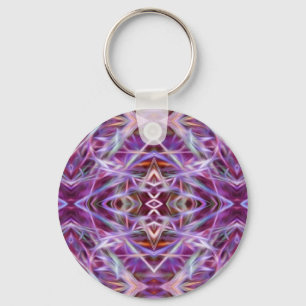 Pink Graphic Mandala Key Ring