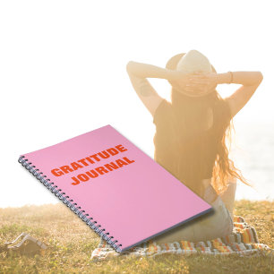 Pink Gratitude journal Motivational Quote Notebook