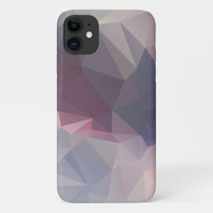 Pink Gray Abstract Pyramid Pattern Design iPhone 11 Case