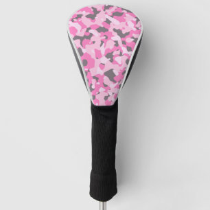 Pink & Gray Camouflaged Golf Head Cover