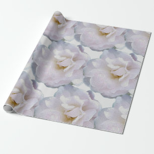 Pink gray rose wrapping paper