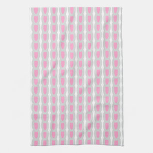 Pink Gray Shapes 4Alice Tea Towel