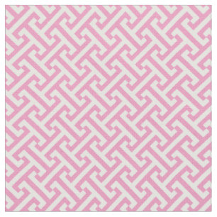 Pink Greek Key Pattern Fabric