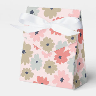 Pink Green and Blue Floral Tent Party Favor Box