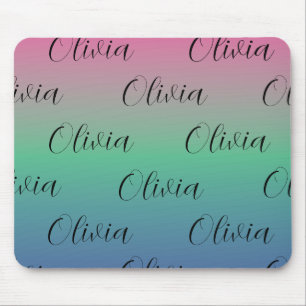 Pink, Green and Blue Gradient Mouse Mat