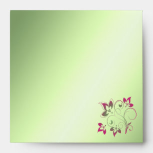 Pink, Green, and Yellow Envelope for Square Invite