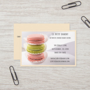 Pink Green Bakery Baker Pastry Chef Macaron Business Card