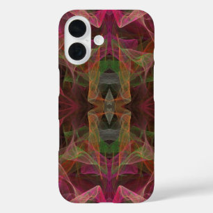 Pink, Green & Black Fractal phone Case