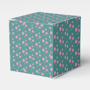 Pink Green Blue Teal Stars Modern design Favour Box