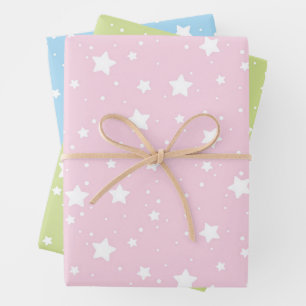 Pink, Green & Blue Wrapping Paper