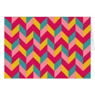 Pink Green Blue Yellow Herringbone Chevron Pattern