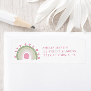 Pink green boho rainbow sunshine baby shower