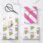 Pink & Green Candy Cane Christmas Wrapping Paper<br><div class="desc">PreppyPrint.com - Add your personalised touch to this wrapping paper. Click "customise" to change the font,  image size,  etc. Transfer this design onto the products of your choice too! Please visit my designer store,  PreppyPrint.com,  for coordinating items.</div>