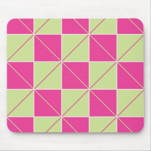 Pink & Green Chequerboard Argyle Mouse Mat