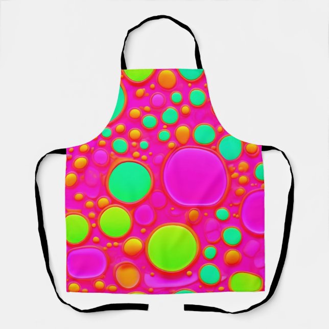 Pink & Green Circles Apron (Front)