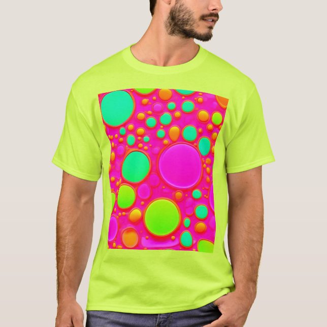 Pink & Green Circles T-Shirt (Front)